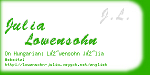 julia lowensohn business card